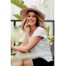 Fiona Sand Wide Brim Travel Fedora