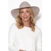 Fiona Sand Wide Brim Travel Fedora