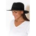 Black Wide Brim Travel Fedora