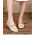 Fine Flats Beige Cowhide Leather Penny Loafers